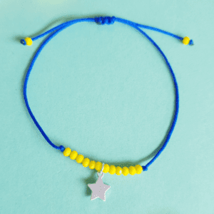 Bracelet cordon pendentif étoile LILOU