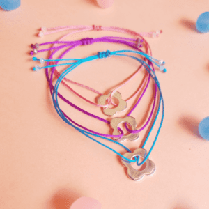 Bracelet cordon pendentif fleur mini PIA