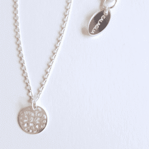 Collier chaîne argent et pendentif floral mini DORI