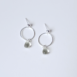 Boucles d'oreilles dormeuses anneau et goutte de verre CLEA transparent