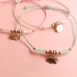 Bracelet cordon argent ou plaqué or et pendentif nuage mini CILIA