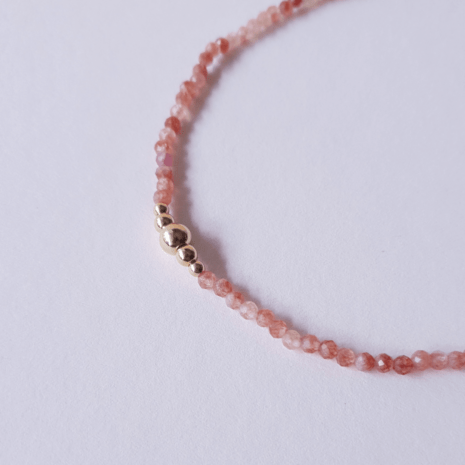 Collier perles pierres naturelles et perles boules ANILIE Collier perles pierres naturelles et perles boules ANILIE