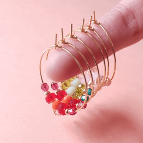 Boucles d’oreilles créoles pendantes cristal CHARLIE Boucles d’oreilles créoles pendantes cristal CHARLIE