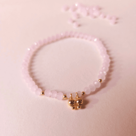 Bracelet perles cristal rose argent ou plaqué or SENA 🎀 OCTOBRE ROSE 🎀 Bracelet perles cristal rose argent ou plaqué or SENA 🎀 OCTOBRE ROSE 🎀